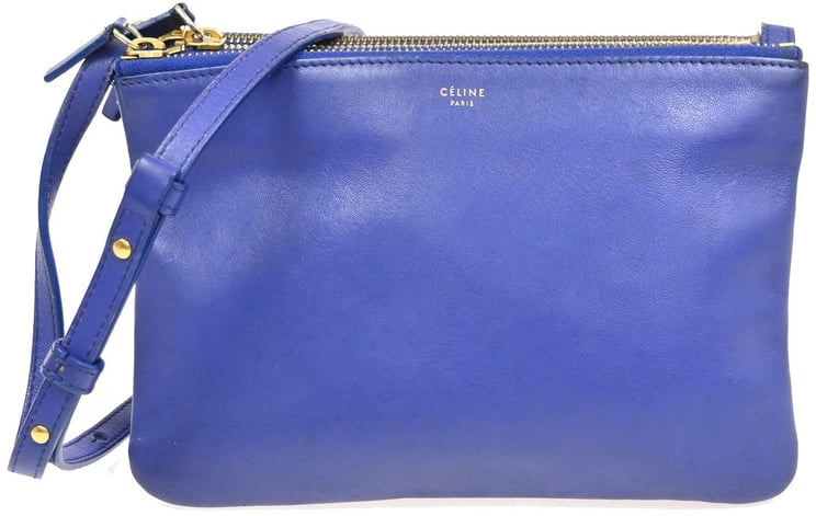Celine Celine Trio Crossbody Bag Leather Small