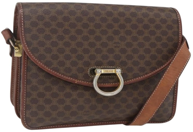 Celine Celine Vintage Macadam Shoulder Bag Canvas Medium