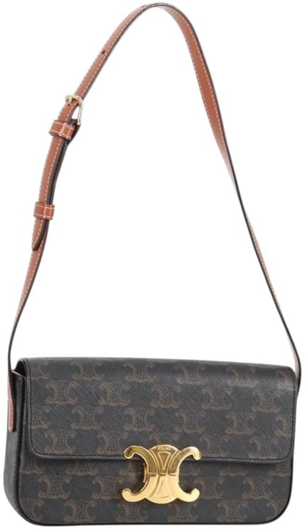 Celine Celine Triomphe East-West Shoulder Bag Triomphe Coated Canvas