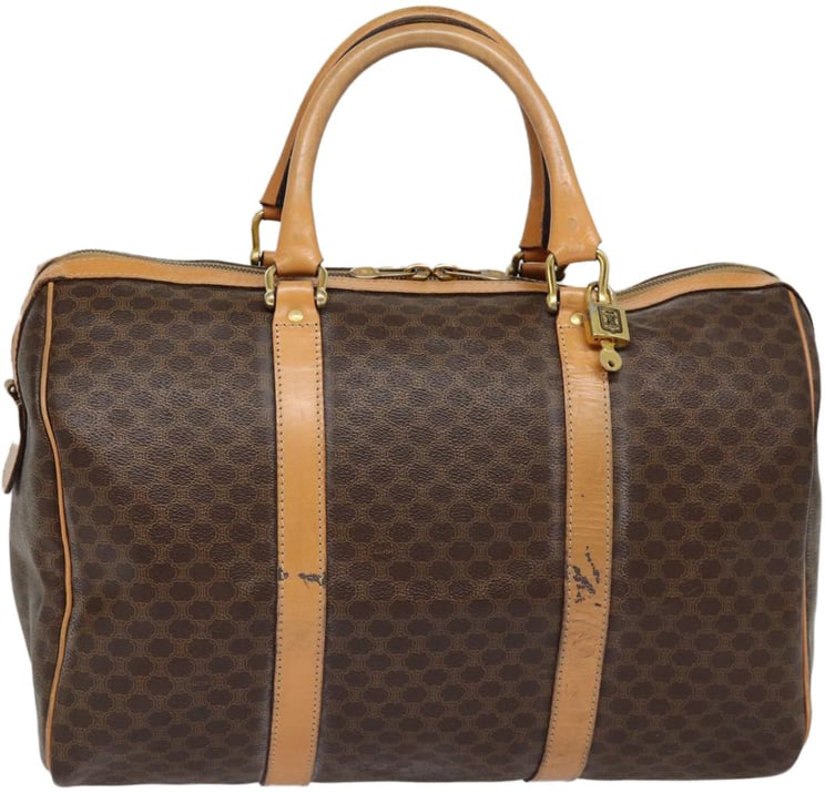 Celine Celine Vintage Boston Bag Macadam Coated Canvas Medium