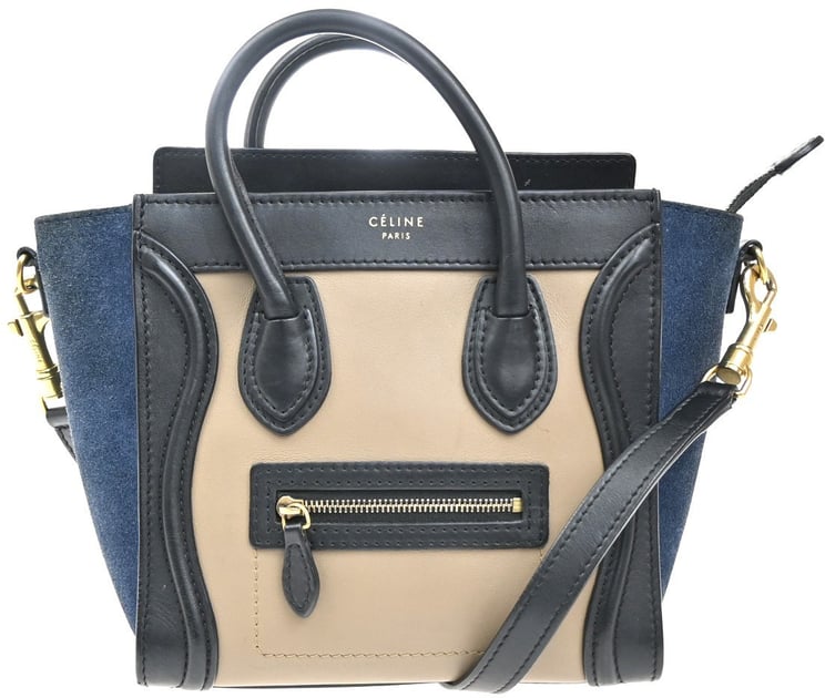 Celine Celine Tricolor Luggage Bag Leather Nano