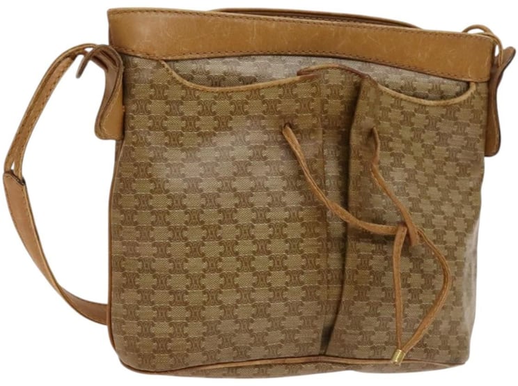 Celine Celine Macadam Shoulder Bag Leather Medium