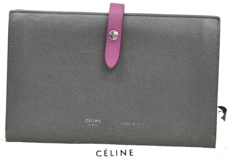 Celine Celine Bifold Flat Wallet Leather