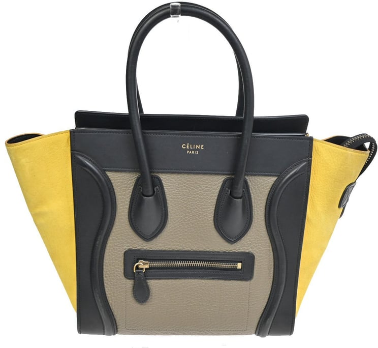 Celine Celine Tricolor Luggage Bag Leather Micro