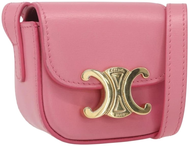 Celine Celine Triomphe Shoulder Bag Smooth Calfskin Mini