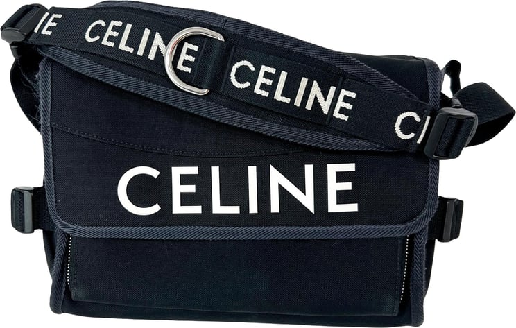 Celine Celine Logo Trekking Messenger Bag Nylon Small