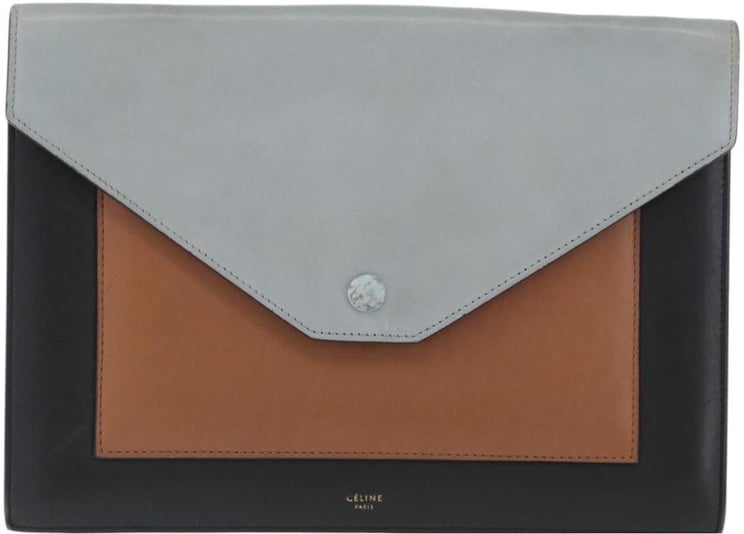 Celine Celine Pocket Envelope Shoulder Bag Leather Medium