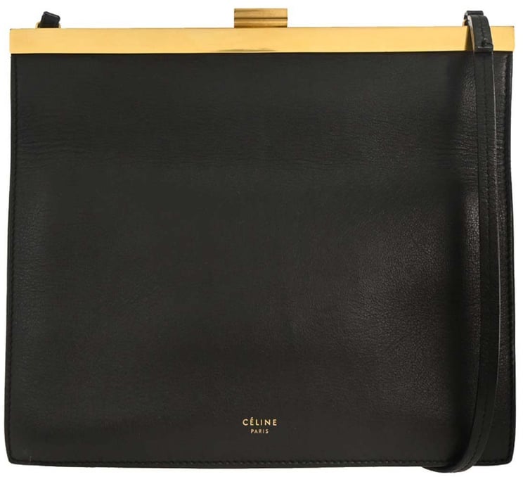 Celine Celine Clasp Crossbody Bag Leather Mini