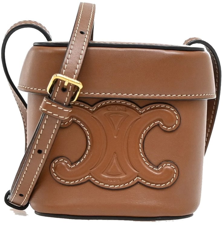 Celine Celine Cuir Triomphe Box Bag Leather Small