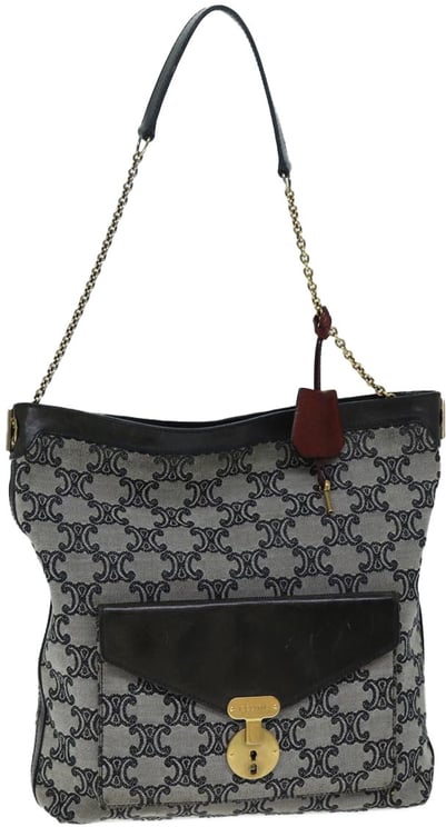 Celine Celine Vintage Triomphe Shoulder Bag Canvas