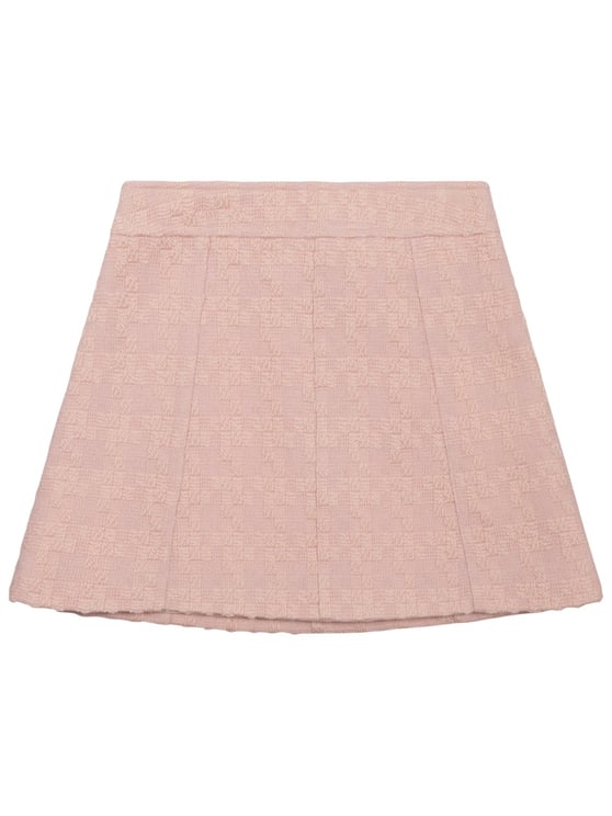Celine Textured Checkered Wool-Blend Mini Skirt