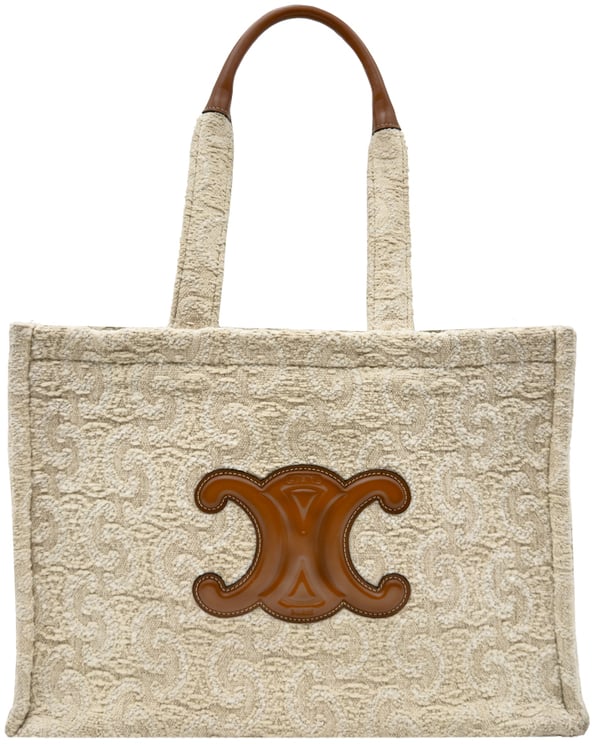 Celine Celine Cabat Thais Large - Beige Monogram/Stripes