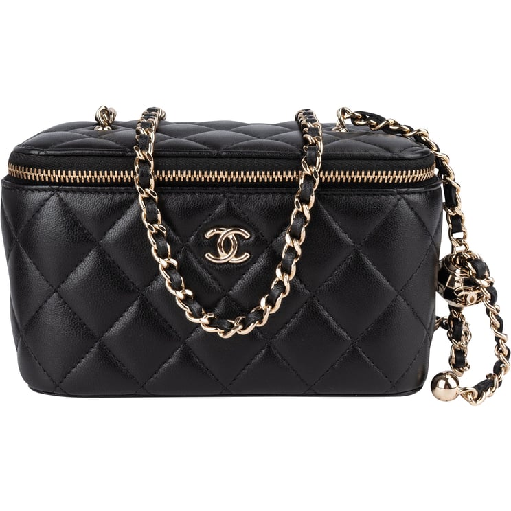 Chanel Chanel Quilted Lambskin Vanity Adjustable Crossbody Bag
