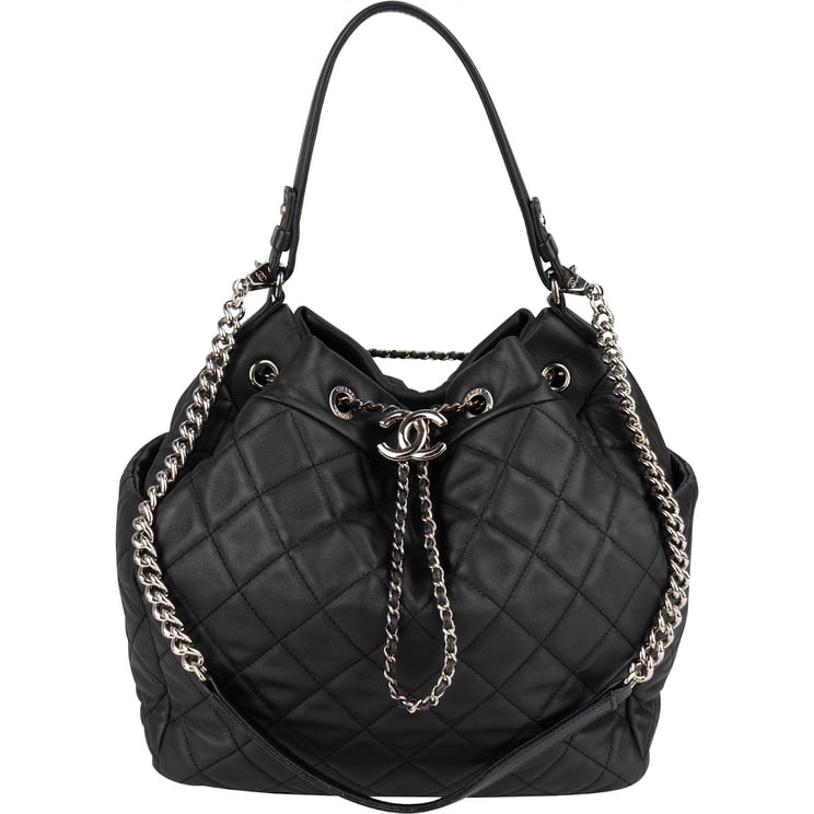 Chanel Chanel Quilted Lambskin Drawstring Bucket Shoulder Bag