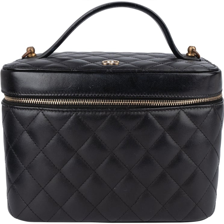 Chanel Chanel Quilted Lambskin Vanity Case Handbag