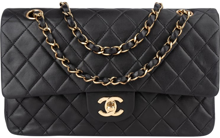 Chanel Chanel Quilted Lambskin 24K Gold Medium Double Flap Crossbody Bag