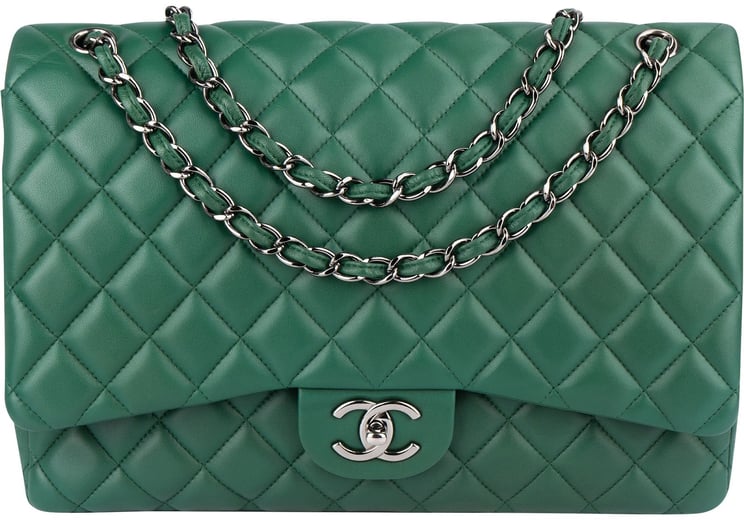 Chanel Chanel Quilted Lambskin Maxi Double Flap Crossbody Bag