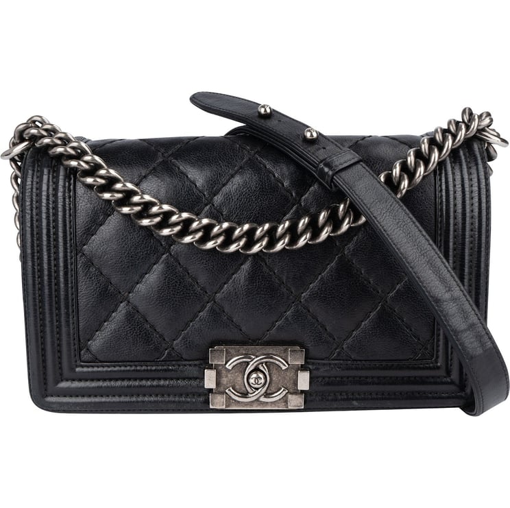 Chanel Chanel Quilted Calfskin Boy Single Flap Crossbody Bag