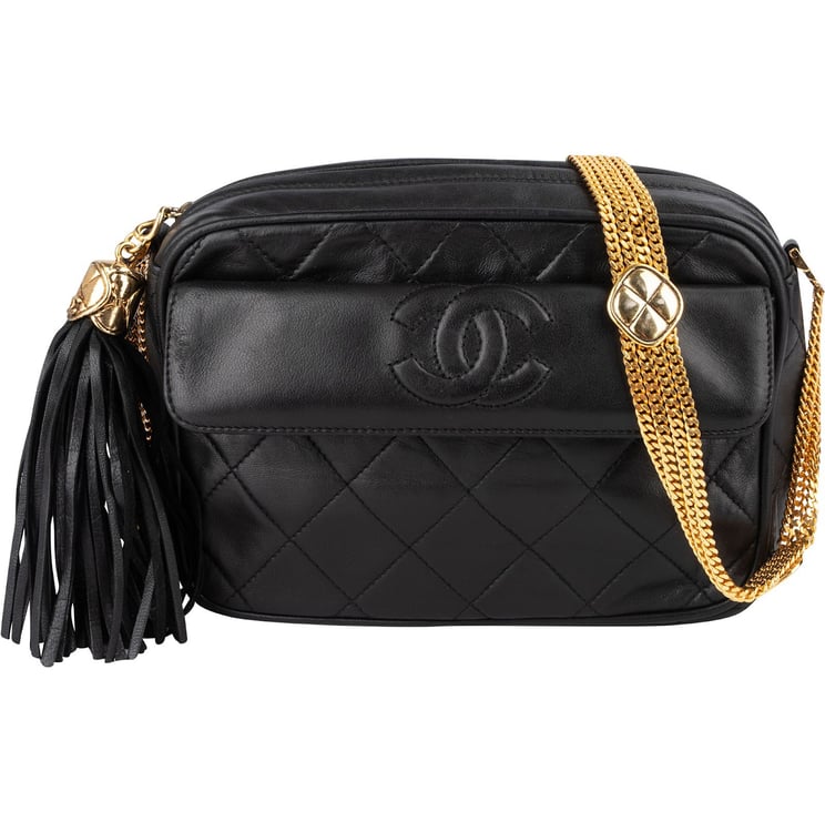 Chanel Chanel Quilted Lambskin Tassel Camera Special Chain Crossbody Bag