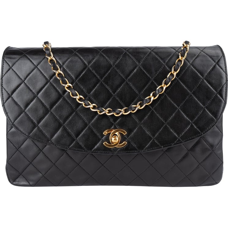 Chanel Chanel Quilted Lambskin 24K Gold Single Flap Shoulder Bag