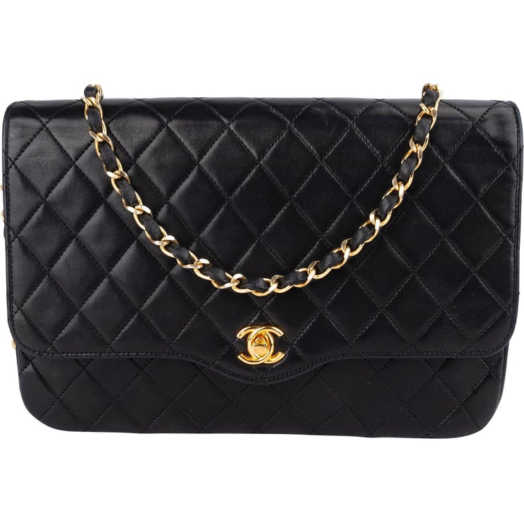 Chanel Chanel Quilted Lambskin 24K Gold Single Flap Crossbody Bag