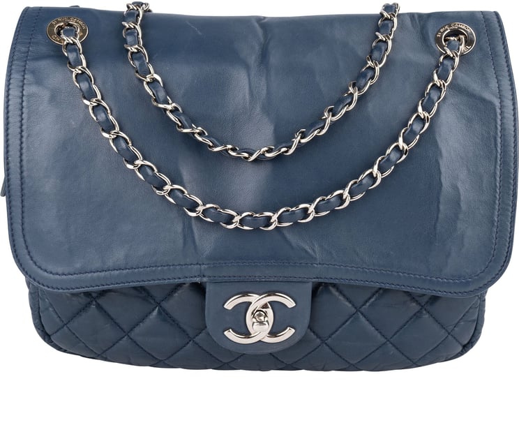 Chanel Chanel Quilted Lambskin Single Flap Crossbody Bag