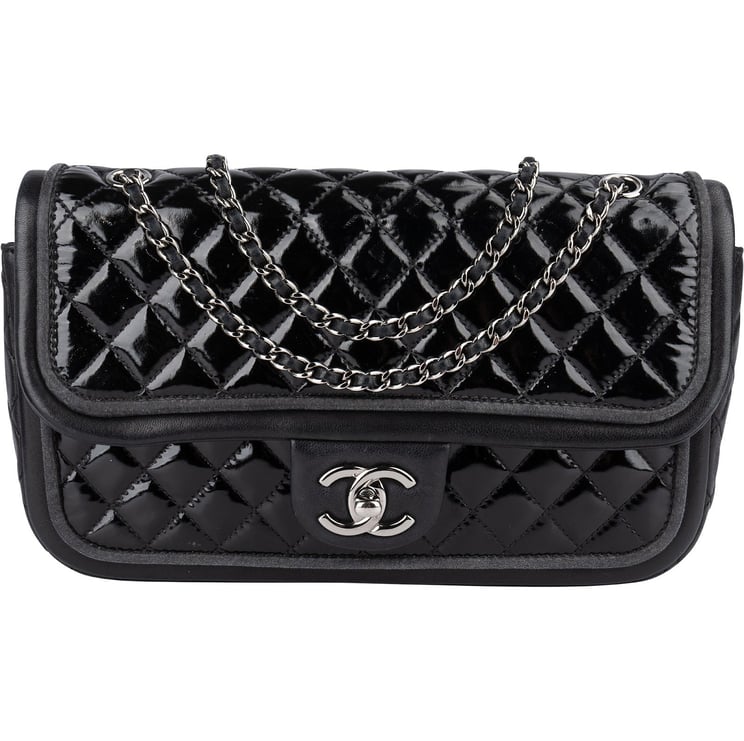 Chanel Chanel Quilted Patent Leather Single Flap Crossbody Bag