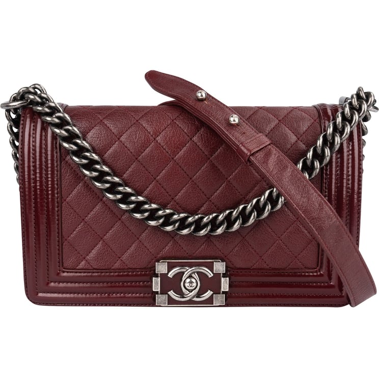 Chanel Chanel Quilted Calfskin Medium Boy Single Flap Crossbody Bag