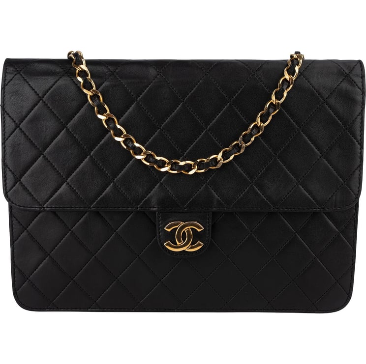 Chanel Chanel Quilted Lambskin Single Flap Shoulder Bag