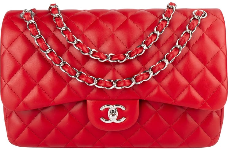 Chanel Chanel Quilted Lambskin Jumbo Double Flap Crossbody Bag
