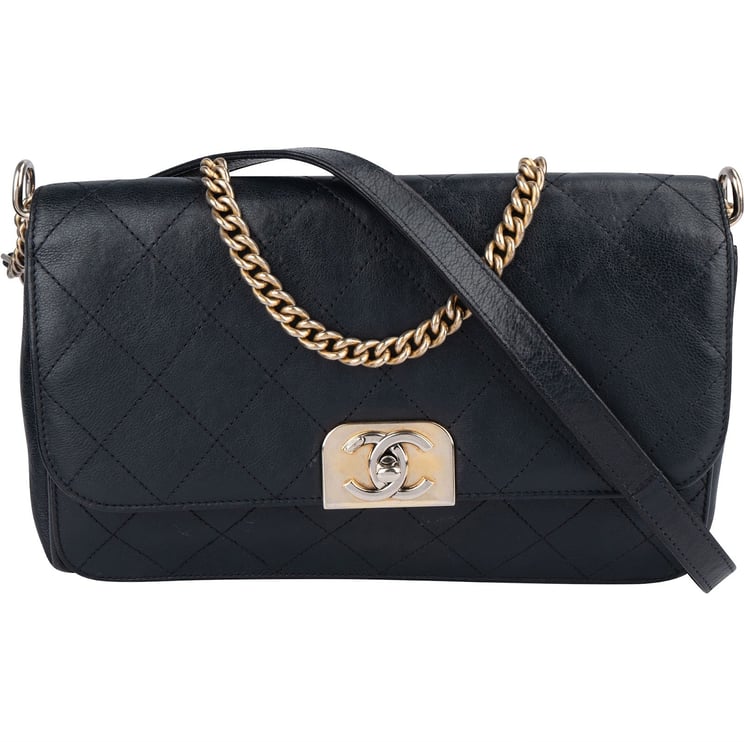Chanel Chanel Stitching Leather CC Boy Single Flap Crossbody Bag