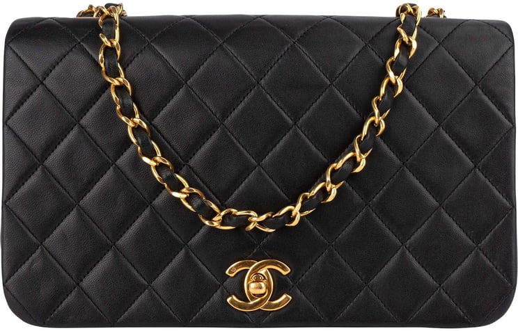 Chanel Chanel Quilted Lambskin 24K Gold Turnlock Single Flap Crossbody Bag