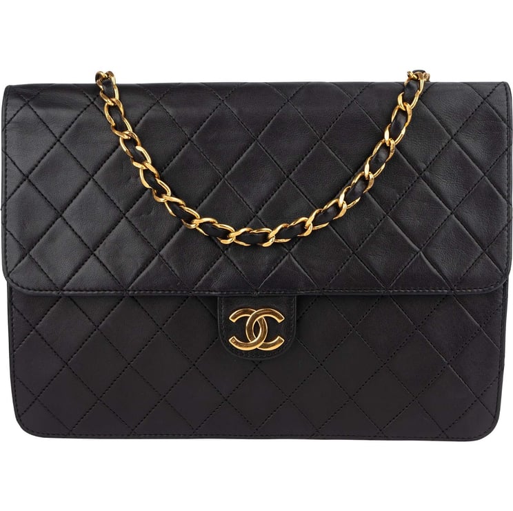 Chanel Chanel Quilted Lambskin 24K Gold Single Flap Crossbody Bag
