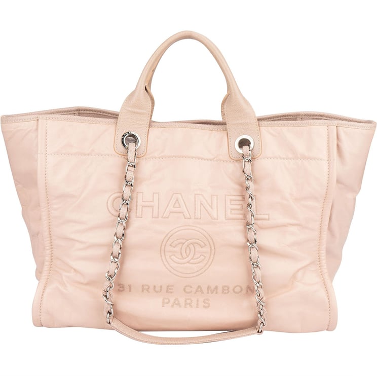 Chanel Chanel Rose Leather Shopper Deauville Shoulder Bag