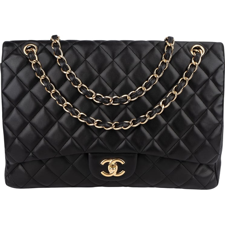 Chanel Chanel Quilted Lambskin Maxi Single Flap Crossbody Bag