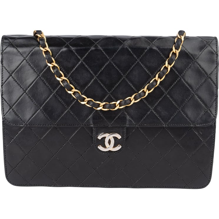 Chanel Chanel Quilted Lambskin CC Single Flap Shoulder Bag