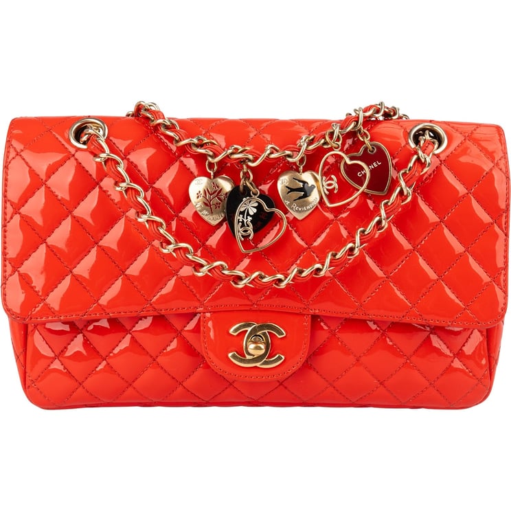 Chanel Chanel Quilted Patent Leather Valentine Single Flap Crossbody Bag
