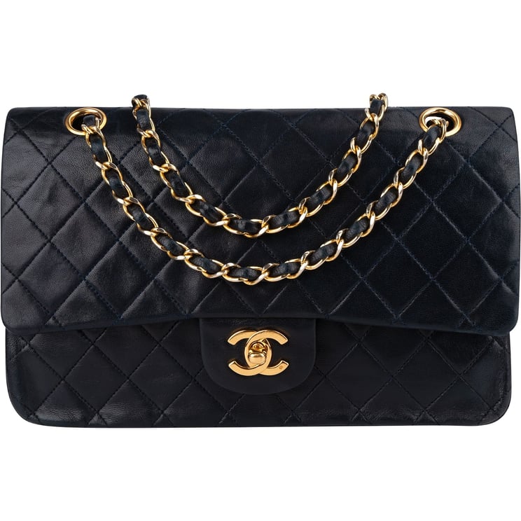 Chanel Chanel Quilted Lambskin 24K Gold Medium Double Flap Crossbody Bag