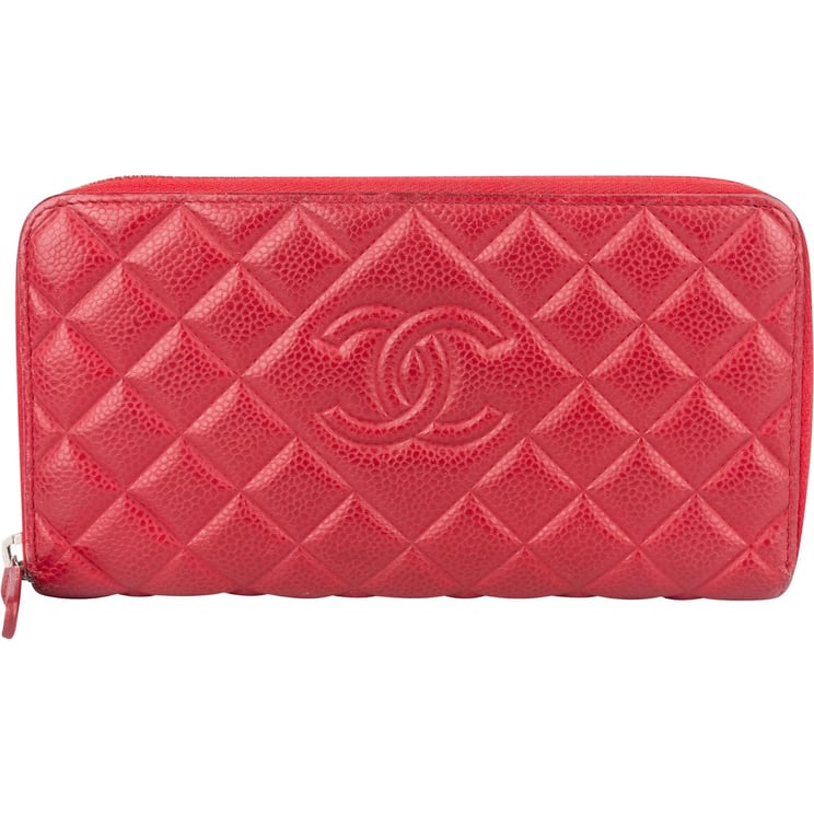 Chanel Chanel Quilted Caviar Leather CC Wallet
