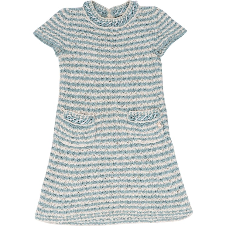 Chanel Chanel Multicolor Knit Chain Trim Tweed Dress (DE34-36 / XS-S)