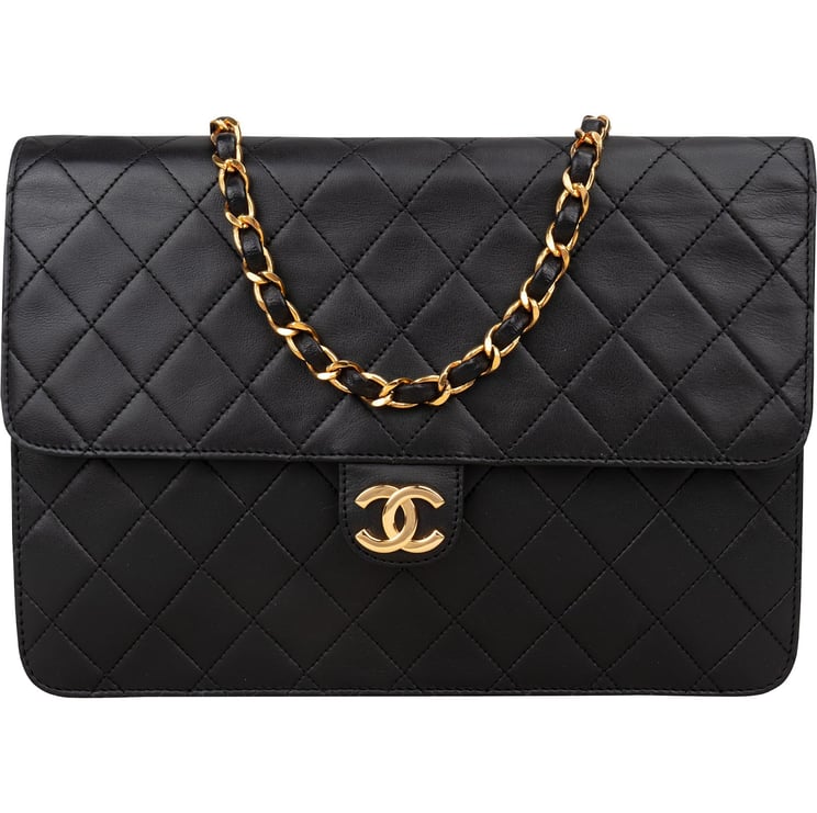 Chanel Chanel Quilted Lambskin CC Single Flap Shoulder Bag