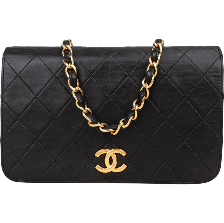 Chanel Chanel Quilted Lambskin Medium 24K Gold Single Flap Crossbody Bag