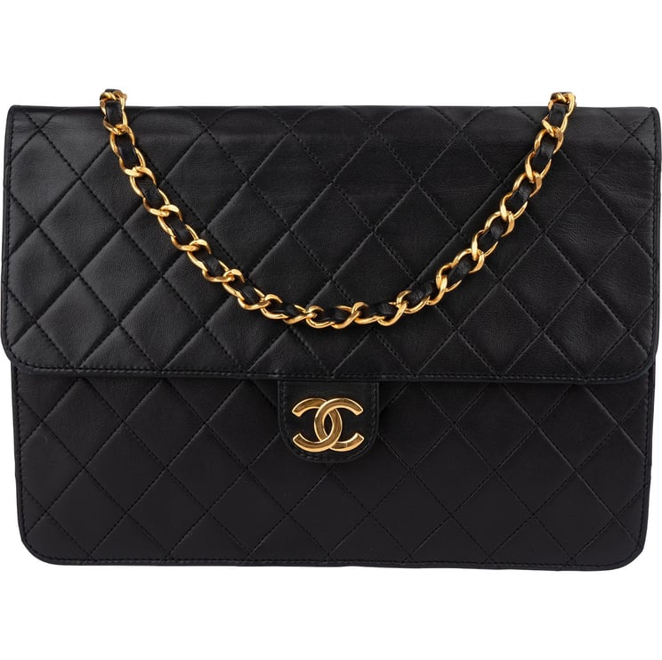 Chanel Chanel Quilted Lambskin 24K Gold Single Flap Shoulder Bag