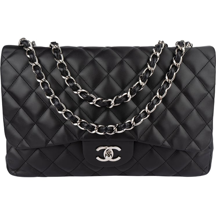 Chanel Chanel Quilted Lambskin Jumbo Single Flap Crossbody Bag