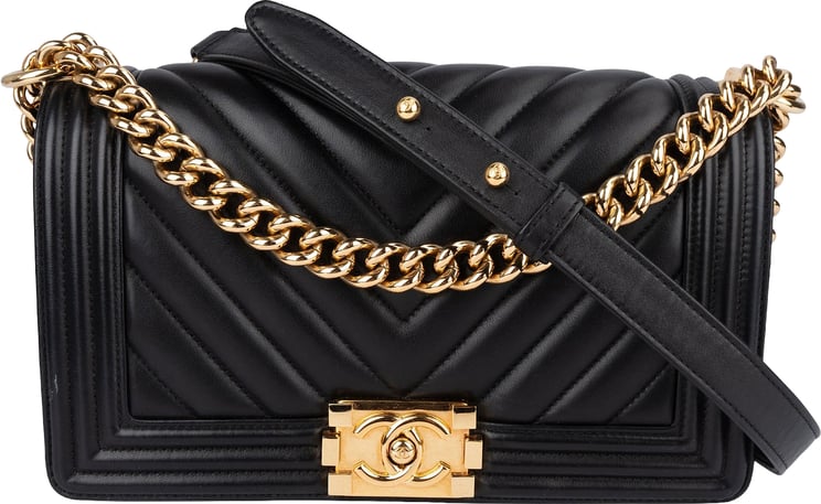 Chanel Chanel Quilted Chevron Boy Single Flap Crossbody Bag
