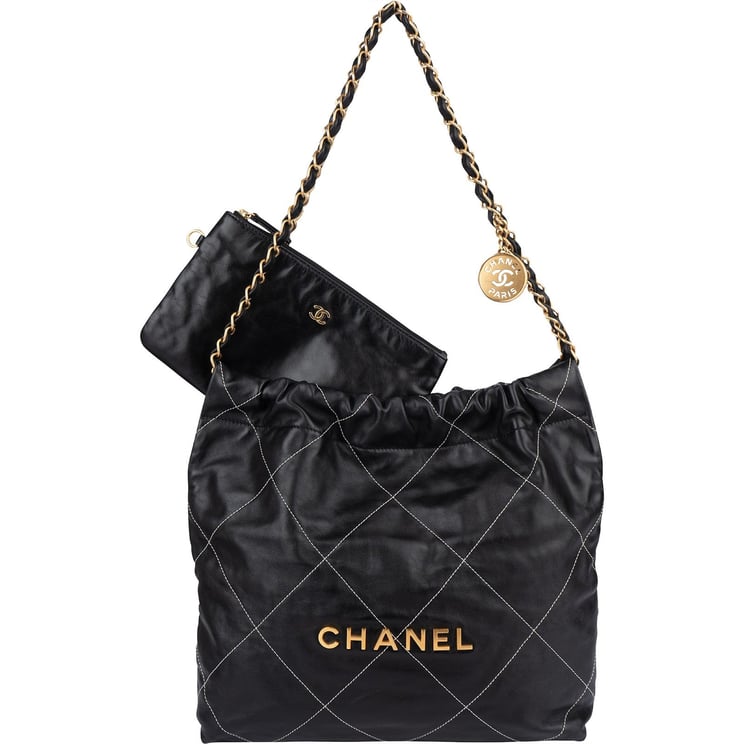 Chanel Chanel 22 Quilted Lambskin Drawstring Shoulder Bag