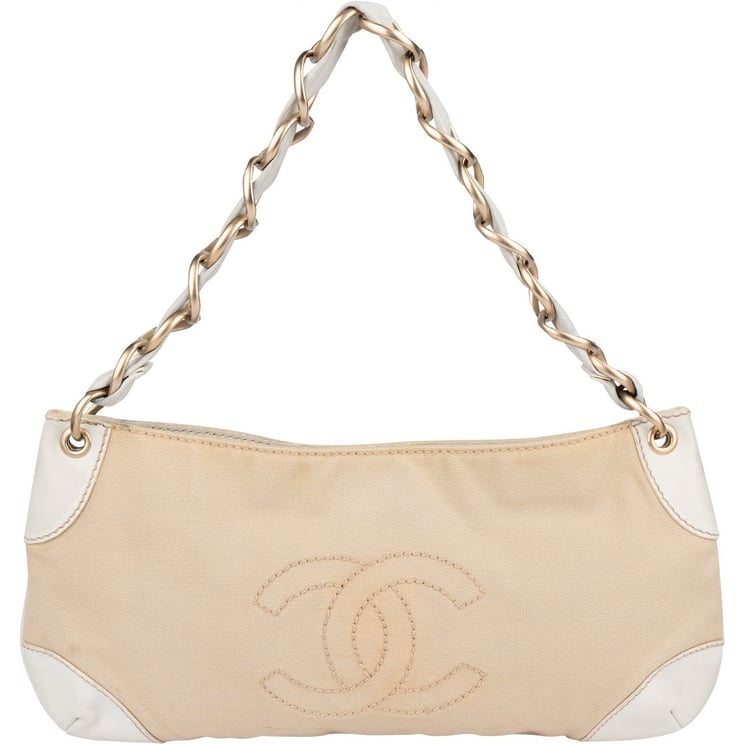Chanel Chanel Canvas and Leather CC Olsen Shoulder Bag