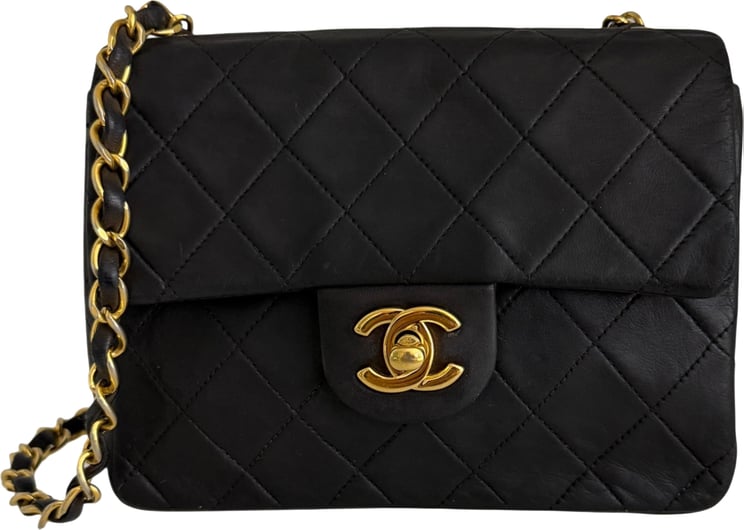 Chanel Chanel Timeless Mini Classic Flap schwarz GHW Vintage / gut
