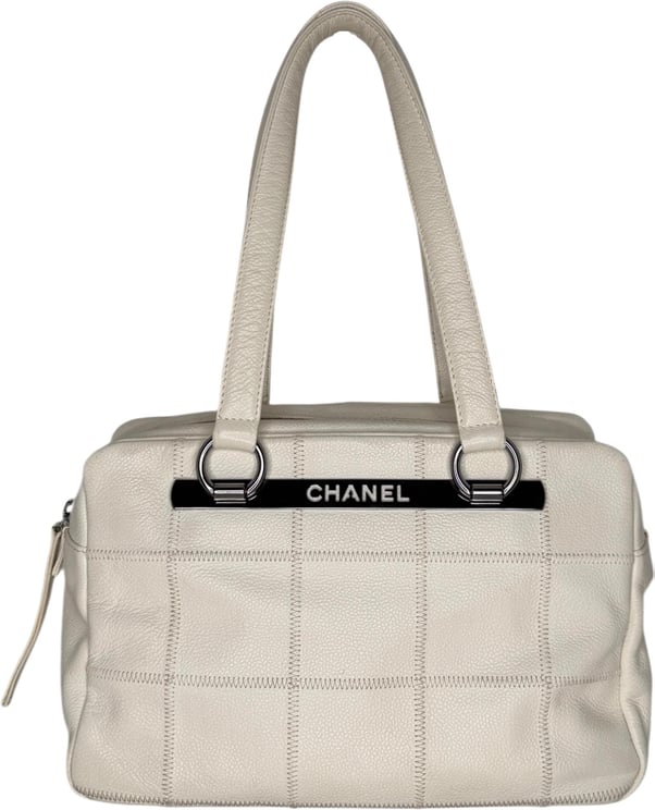 Chanel Chanel Square Stitch LAX Bowler Bag weiß / gut