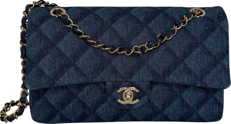Chanel Chanel Timeless Double Flapbag Medium Denim blau 2022 Fullset / neuwertig
